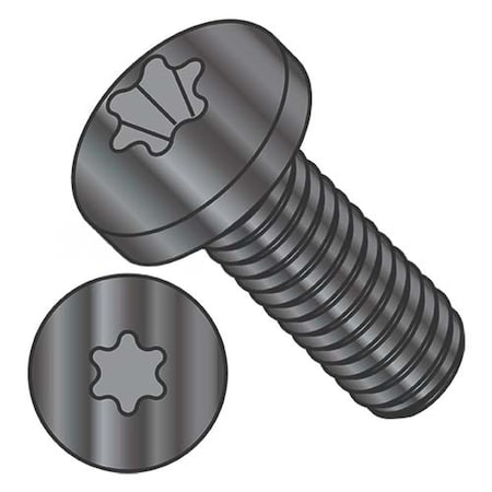 Usa Industrials #10-24 x 3/4 in Torx Pan Machine Screw, Black Oxide 18-8 Stainless Steel BULK-SCRW-6307